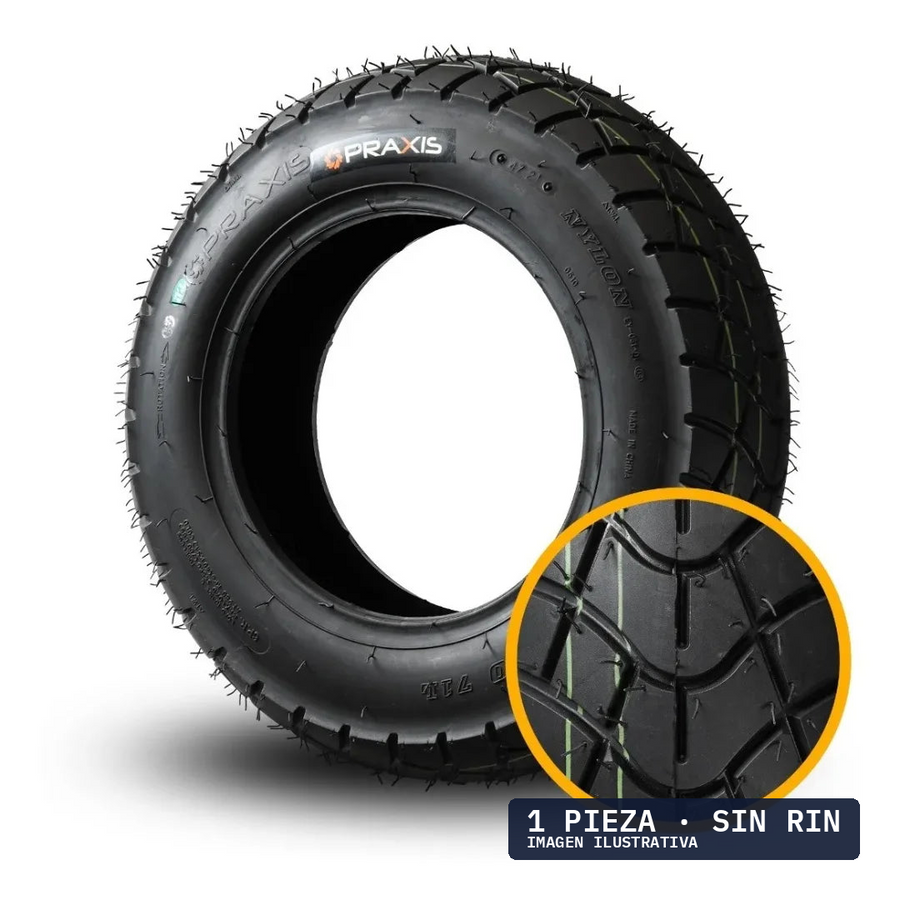 120/90-10 PRAXIS EY061 71L TL · 1 pza — llanta en Avante Miramontes, Coyoacán, CDMX